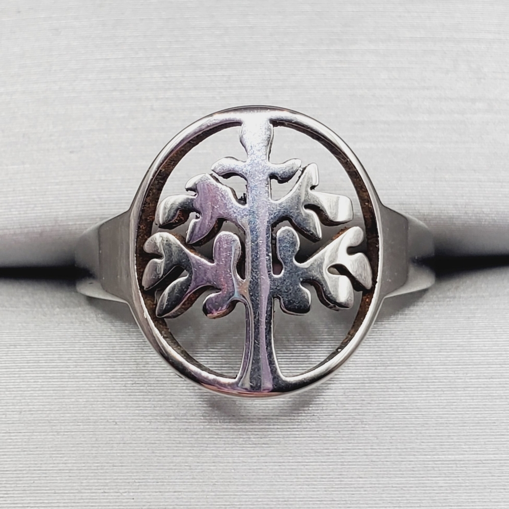 Silver Tone Tree of Life Ring — Modern Symbolism & Artistic Shine